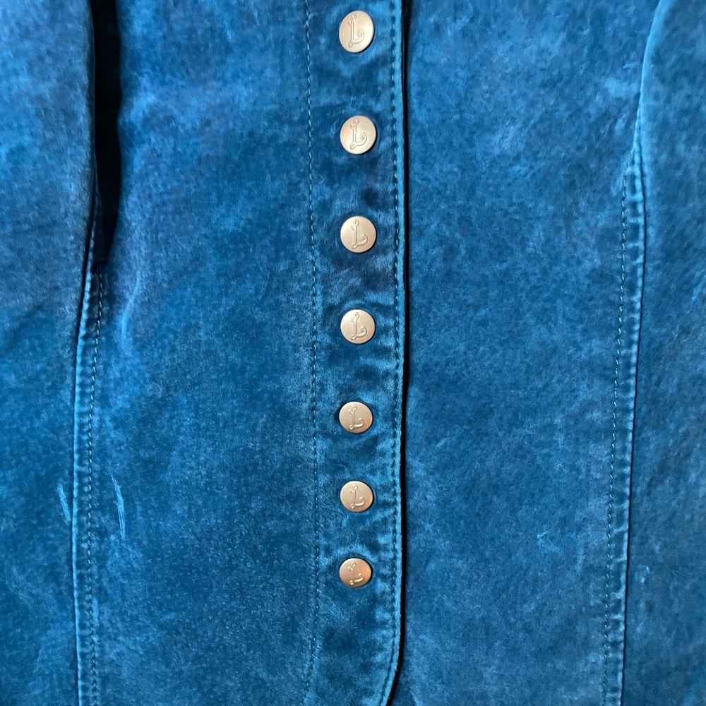 ❌ SOLD! Vintage 70’s turquoise suede leather - Picture 5 of 11